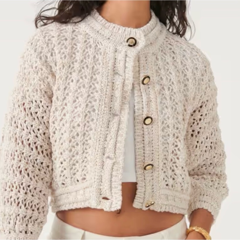 Ba&sh ecru cardigan